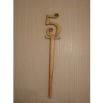 Natúr fa beszúrós vidám számok 18x3cm