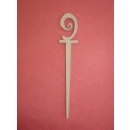 Fehér fa beszúrós vidám számok 18x3cm