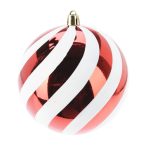 Műanyag gömb 12cm - Piros/fehér