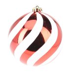 Műanyag gömb 14cm - Piros/fehér