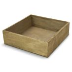 Fa tál négyzet 20x20x6cm - Rusztikus