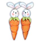 Nyomtatott dekorkarton 6cm - Nyuszi-répa (2db/csom.)