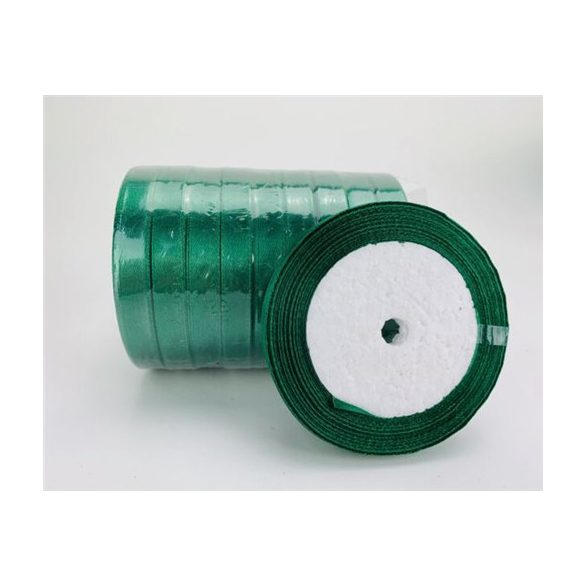 Szatén szalag 10mm/22m - Sötézöld