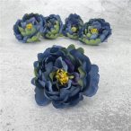 Bababrózsa fej 5x4cm - Cirmos kék (5db/csom.)