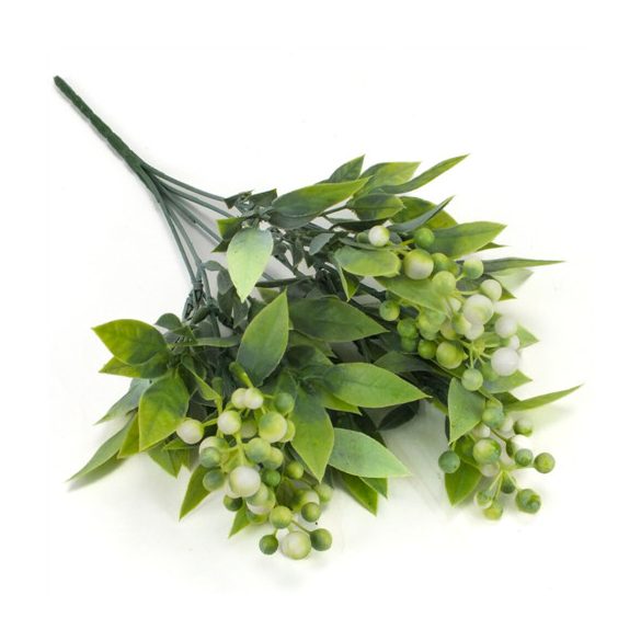 Bogyós csokor 33cm - Fehér