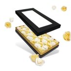   Prémium szappanrózsa fej Fekete szelence - Krém-fehér (40db/dob.)