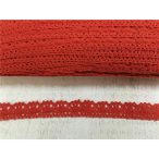 Csipke pamut 2cm/20m - Piros