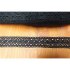 Csipke pamut 3cm/20m - Fekete