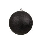 Műanyag gömb 18 cm - Glitteres Fekete