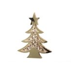 Fenyőfa flitteres, akasztós 25 cm - Arany