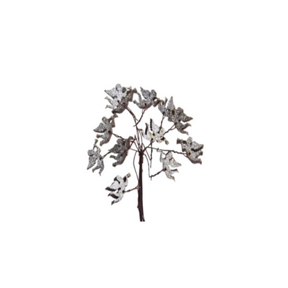 Angyal betüzős fa 3,5cm - Ezüst S/12