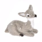 Őzgida fekvő műanyag/textil 6,5x3x6cm - Szürke