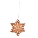 Mézeskalács hópihe akasztós poly 7x6,8x0,8cm