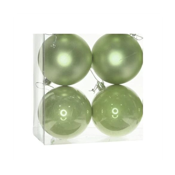 Műanyag gömb 10cm - Világoszöld 3féles S/4