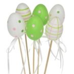 Tojás mintás, betűzős 6cm - Vegyes szín S/6