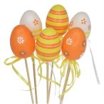 Tojás mintával, betűzős 6cm - Narancs S/6