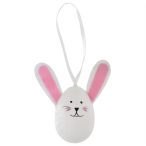 Tojás nyuszi fülekkel, akasztós műanyag 6cm - S/6