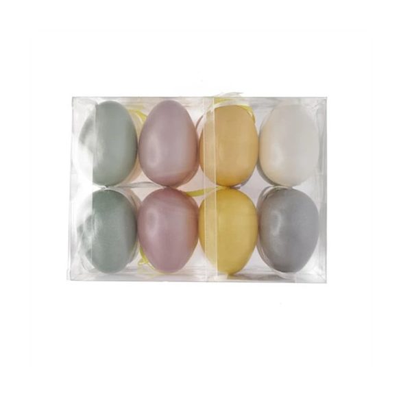 Tojás akasztós műanyag 6cm - Vegyes S/16