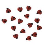   Katicabogár öntapadós poly 1,6x1,5x0,8cm - Piros,fekete S/18