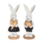 Nyúl tojással répával poly 4,4x4,1x13,3cm - 2féle