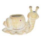 Csiga kaspó ültethető poly 17,5x10x13cm - Natúr