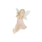 Tündér ülő poly 11,5x18x14cm - Rózsaszín