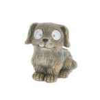 Kutya szolár, LED-es magnézia 14,5x10,5x14cm - Natúr