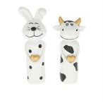 Nyúl, tehén szívvel álló poly 4,8x3,5x12,6cm - 2 féle