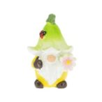 Manó virágsapkában poly 2,7x2,7x4cm - Sárga, zöld S/4