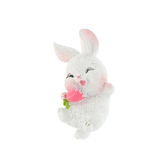 Nyúl fekvő répával poly 3,8x2,3x2,1cm - S/4