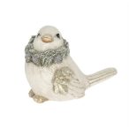 Madár koszorúval, tobozzal, glitteres 34,5x23x27cm