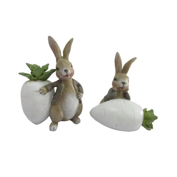 Nyúl répával ülő, álló 8,5x5x12cm - 2 féle