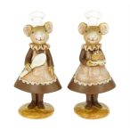 Egér sütivel, kanállal álló 6x4,5x13cm - 2 féle