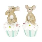 Egér muffinon ülő poly 4,5x4,5x9cm - 2 féle