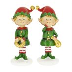   Manó fiú, lány koszorúval, csomaggal álló 4x4x10cm - 2 féle