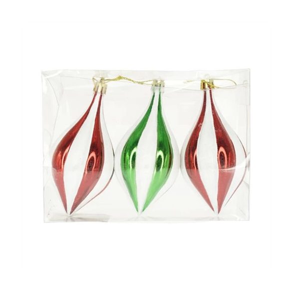 Karácsonyfadísz hosszúkás 18x6,1x12,8cm - S/3