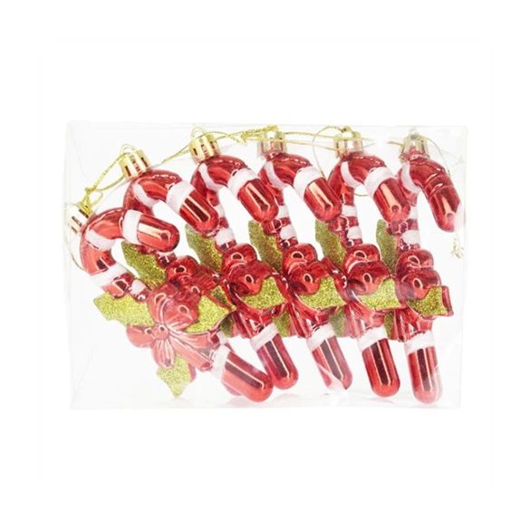 Cukorbot akasztós, glitteres 16x5x11cm - S/6