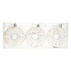 Fánk akasztós glitteres műanyag 23,8x9,3x3,5cm - S/3