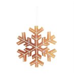 Mézeskalács hópehely akasztós 22x21x1,5cm