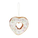 Mézeskalács fánk szív alakú, akasztós 11x11x4,5cm