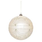 Karácsonyfadísz akasztós gömb 20cm műanyag - Pezsgő