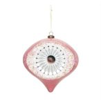   Karácsonyfadísz akasztós gömb 20cm műanyag - Rózsaszín