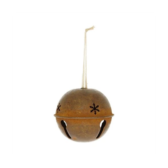 Csengő fém 14x12x25cm - Rozsdás