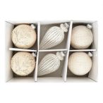 Üveg gömb 8cm fiola - Pezsgő S/6