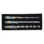   Jécsap dísz csavart irizáló akasztós 20cm - Átlátszó S/3