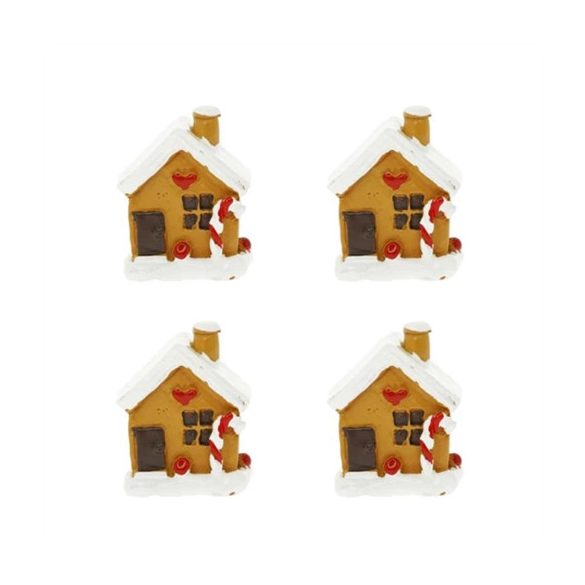 Mézeskalács ház cukorbottal poly 2,5x2,1x3,1cm - S/4