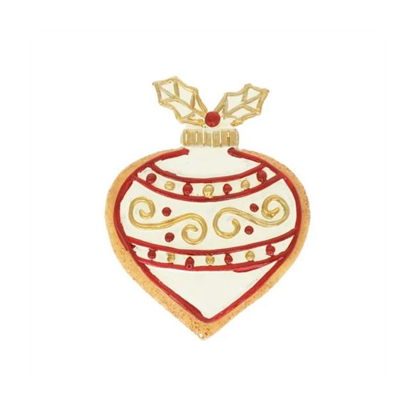 Mézeskalács karácsonyfadísz, öntapadós poly 6,2x1x7,9cm