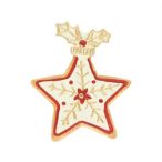 Mézeskalács karácsonyfadísz csillag poly 6,2x1x7,9cm