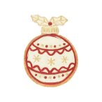   Mézeskalács karácsonyfadísz, gömb formájú poly 5,4x1,4x7,2cm