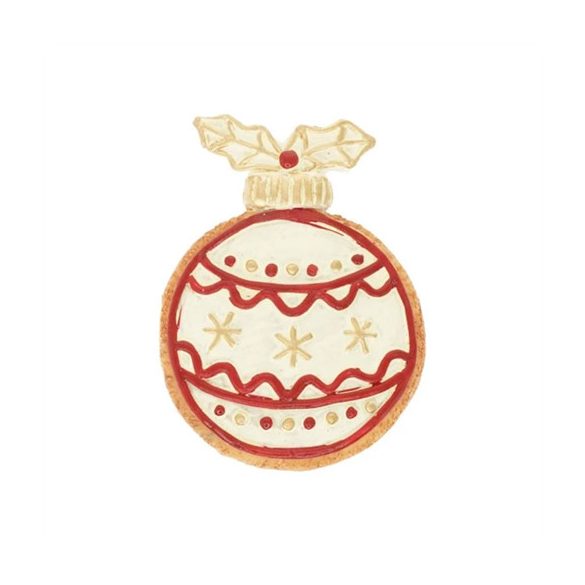 Mézeskalács karácsonyfadísz, gömb formájú poly 5,4x1,4x7,2cm